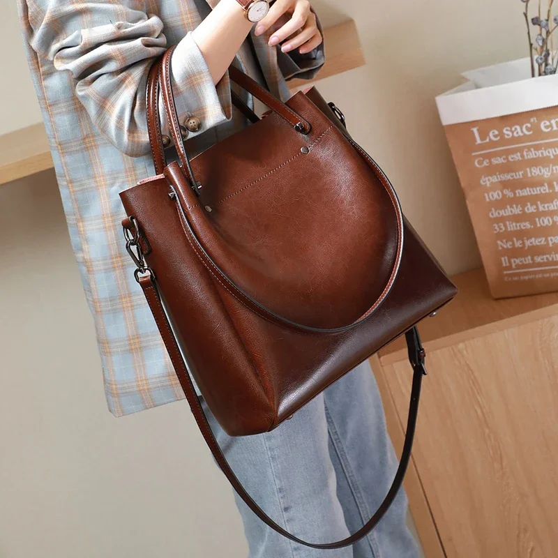 Xl Luxury Bags - Sac fourre-tout en cuir véritable pour