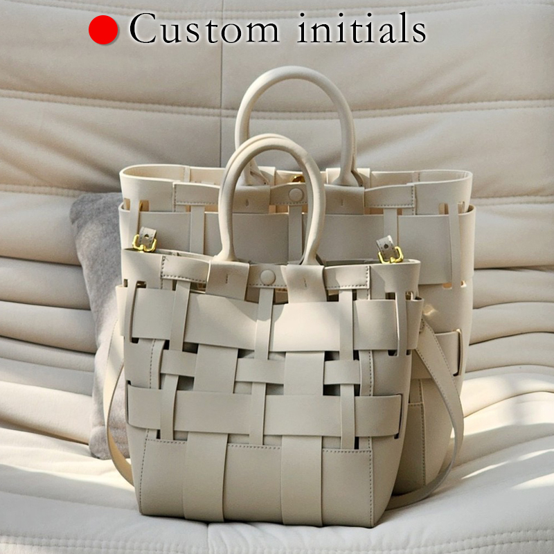 Luxury Bag Collection - Initiales personnalisées Sacs fourre-tout en cuir