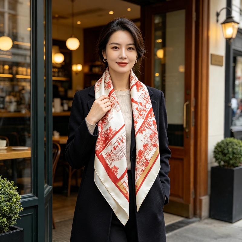 Foulard carré de luxe 100% pur - Shoulder Bag Slouchy avis et prix