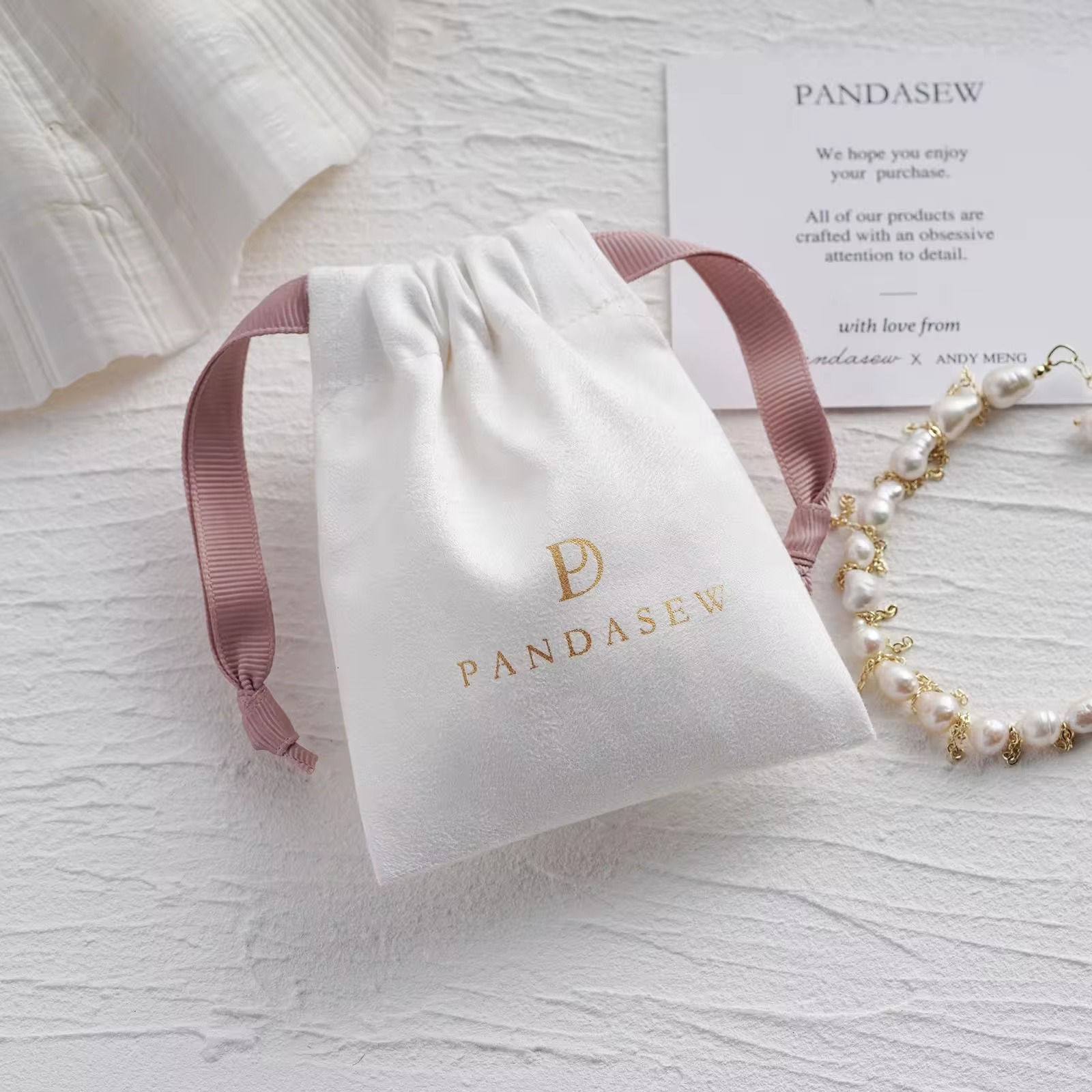 Sac à bijoux en daim de luxe a - Luxury Bags Logo avis et prix